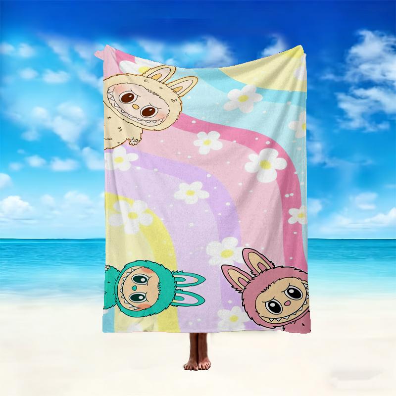 1pc LABUBU Blanket, Cozy Valentine's Day Blanket, Multi-functional Nap Blanket Available Throughout the Four Seasons