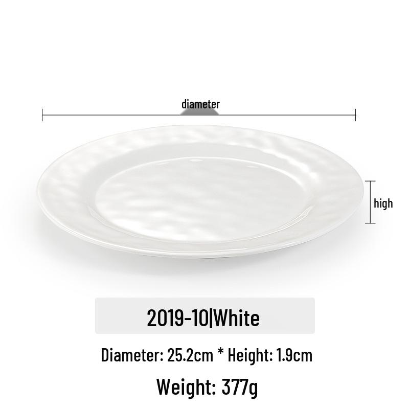 Круглая melamine тарелка Kaibaiya под фарфор - Пластиковая плоская тарелка для гостиничной посуды и сервировки фуршета