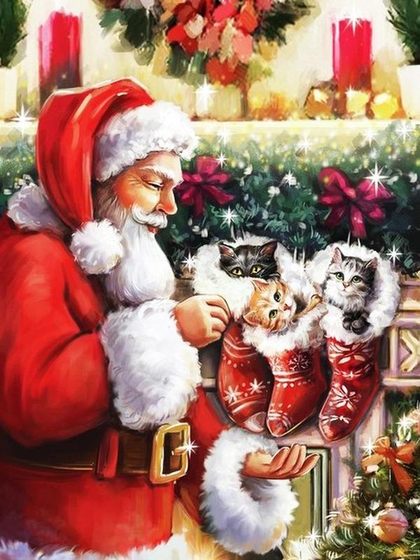 5D алмазная живопись Рождественское украшение дома подарок Алмазная мозаика Санта-картина Алмазная вышивка мультфильм вышивка крестиком