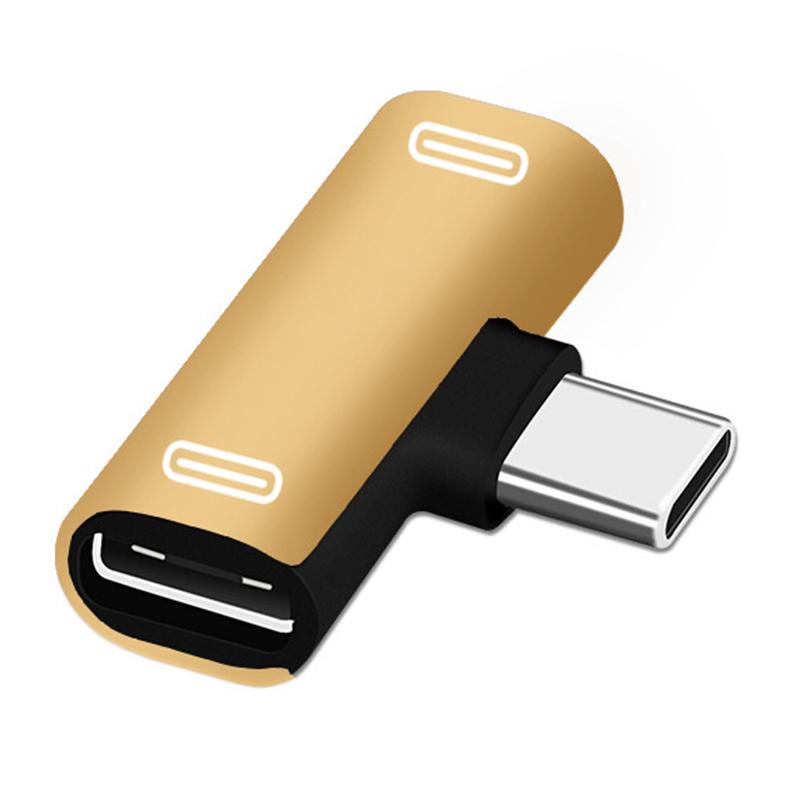 Двойной USB Type C для наушников Aux адаптер-разветвитель аудио разъем для зарядки