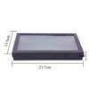 Window Velvet Fine Earring Case 36 Slots Jewelry Cufflinks Holder Ring Box Organizer Storage Tray
