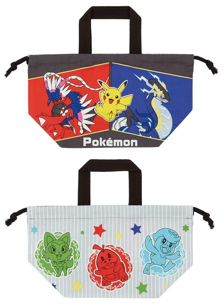 Skater Lunch Box Drawstring 23 Made in Children's Bag, Pokémon Design, N, Japan, KB7-A