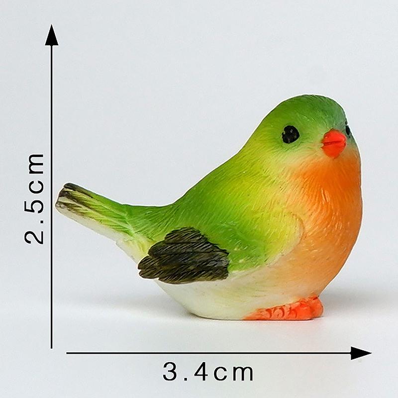 Simulation Wild Birds Animal Toys Cute Mini Parrot Model Figures Miniature Landscape Ornament Household Decoration Gifts