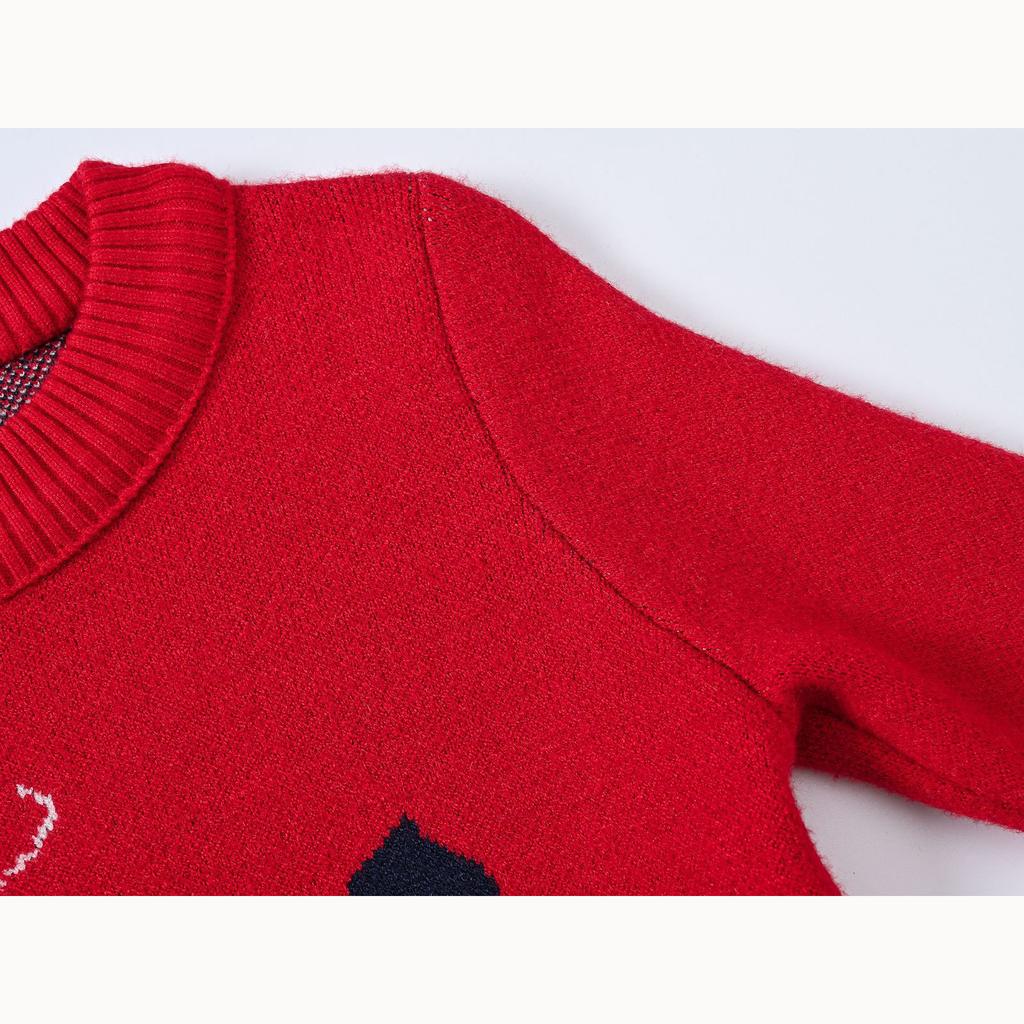 Fall and Winter Boys and Girls In Small Children's Children's Clothing Christmas Elk England Fashion Loose Pullover Sweater