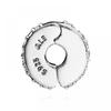 Pandora 798422c01 Double Lined Pav  Clip Silver Charm