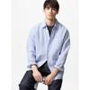 Uniqlo Рубашка из льна премиум-класса с длинным рукавом в полоску B