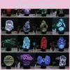 Star Wars 3d Led Night Light With Touch Control For Bedroom Decor And Gift
