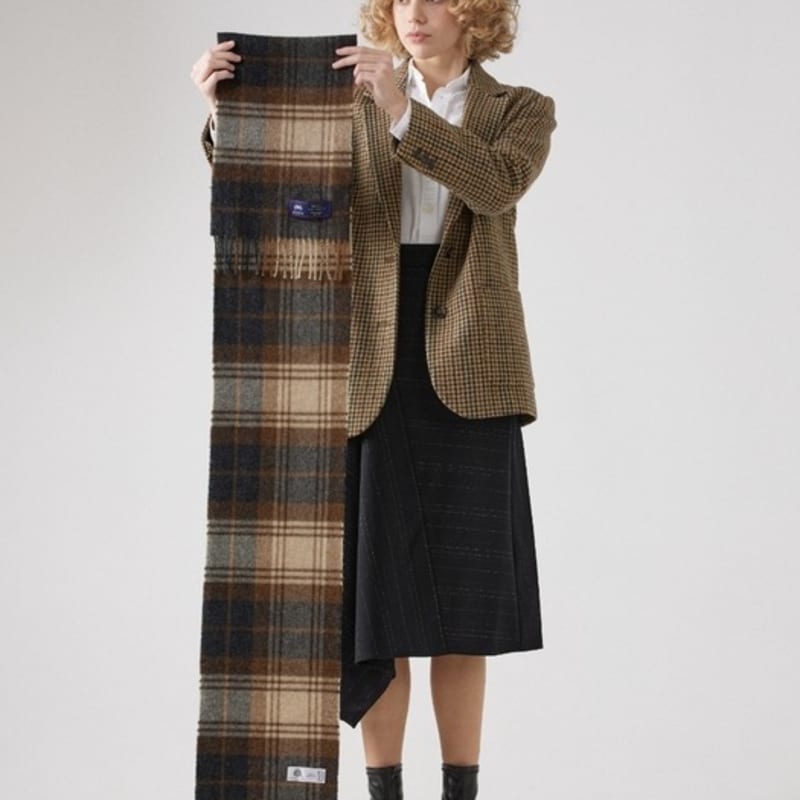 ABRAHAM MOON Шарф из мериносовой шерсти 25 см - Brigade Natural