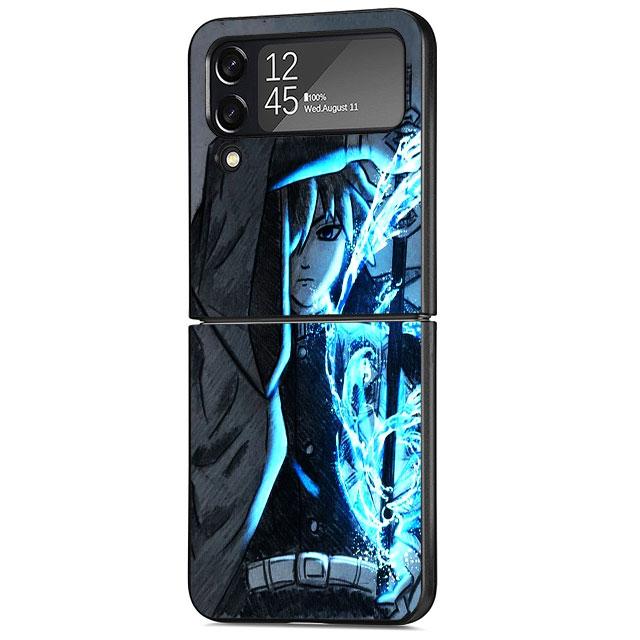 Anime Phone Case for Samsung Galaxy Z Flip 3 5G ZFlip3 ZFlip Z Flip 4 Zflip Flip3 Flip4 Demon Slayer Kamado Black Cases Shell