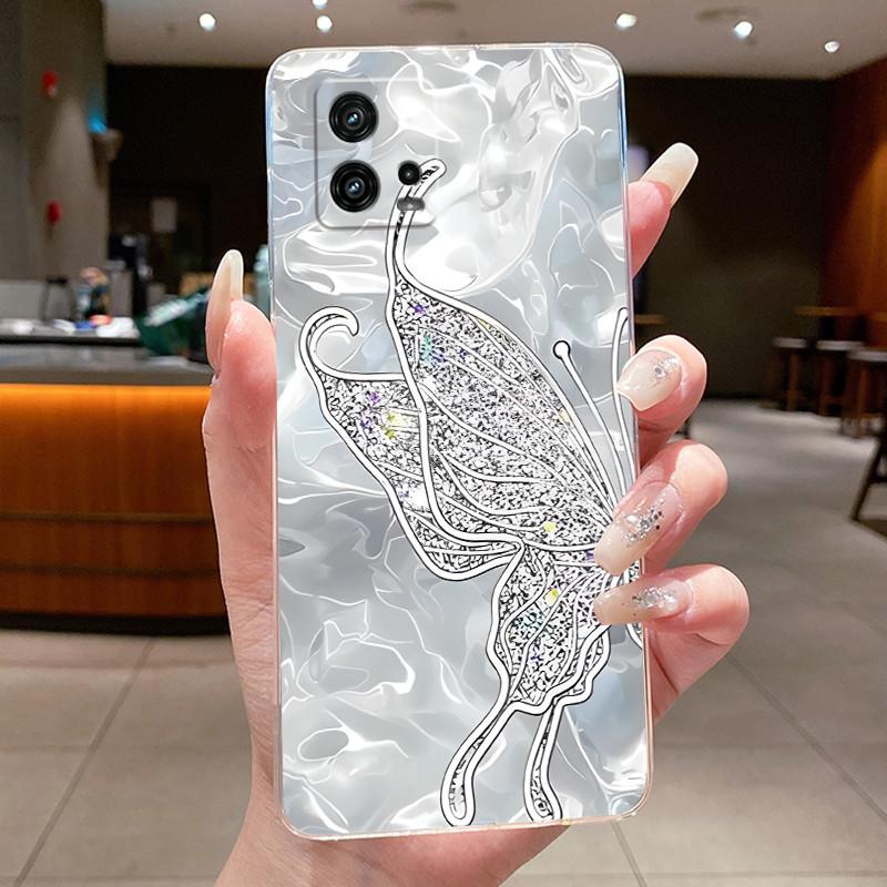For Cover Motorola Moto G72 Case G 72 Flower design Clear Soft Silicone Back Funda Bumper For Moto G72 MotoG72 Phone Cases Coque