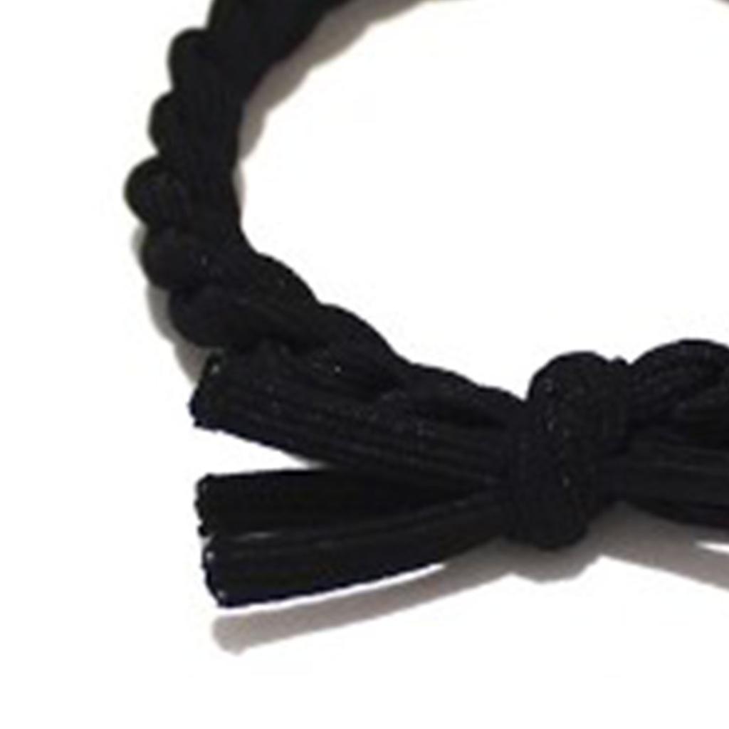 Плетеная резинка для волос с высокой эластичностью, фиксация, модная толстая лента для волос для пучка, черная