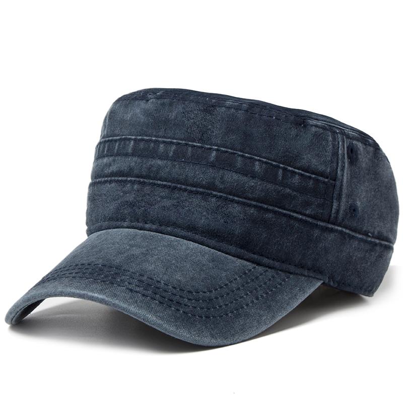 Винтажная мужская военная кепка весна-лето модные армейские плоские шляпы для мужчин повседневные стираные хлопковые солнцезащитные бейсболки