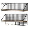 Wall-Mounted Floating Shelves Storage Rack Rustproof Strong Load-Bearing Easy To Install Bookshelf Metal Bracket