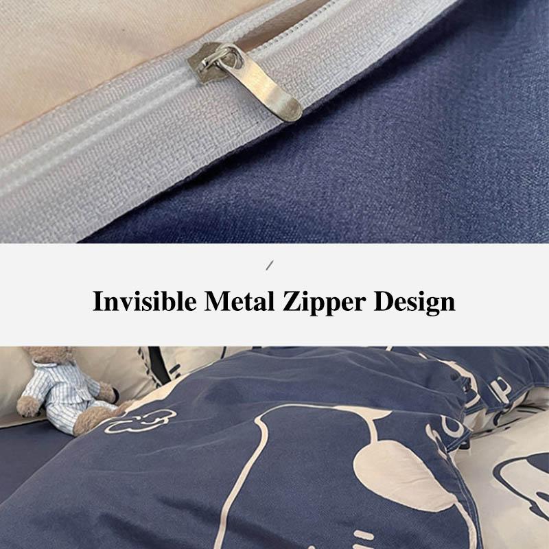 Кровать с рисунком из трех предметов, милый пододеяльник, детские простыни, постельные принадлежности для студенческого общежития