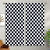 2 Panels Minimalist Wind Black and White Checkered Curtain for Living Room Bedroom Kitchen Balcony Decorations Window Curtains