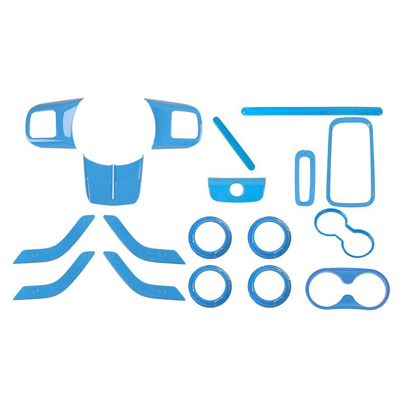 SHINEKA ABS украшение интерьера автомобиля, наклейки, полный комплект отделки, 2/4 дверные аксессуары для Jeep Wrangler JK JKU