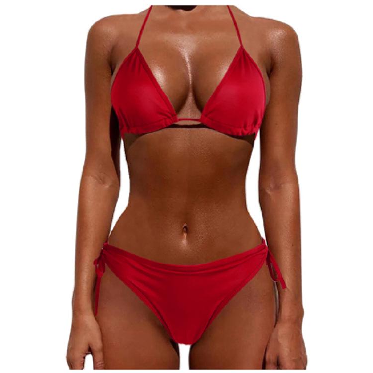 Sexy Bikini Set 3-Piece Swimwear Push-Up Padded Bathing Suits Beachwear for Women
