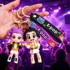 Warrior Girls Keyring Keychains Anime Movie Rumi Mira Zoey Keychain PVC Figure Pendant for Bag Backpack Charms Kids Gifts