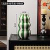 Modern niche simple striped vase flower arrangement high-end creative retro painted ceramic vase