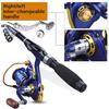 Sougayilang Spinning Fishing Rod Reel 1.0m 1.5m Fiber Ultralight  Spinning Fishing Pole GR 5.2:1 13BB Spinning Fishing Wheel Full Metal Fishing Combo
