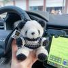 Stuffed Animal Plush Key Ring Cute Pilot Panda Plush Key Ring Panda Keychain  Women Girls