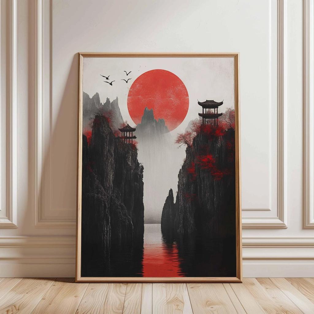 Japanese Retro Bonsai Tree Canvas Print Poster Vintage Ukiyo-e Botanical Art Prints Living Room Bedroom Wall Art Home