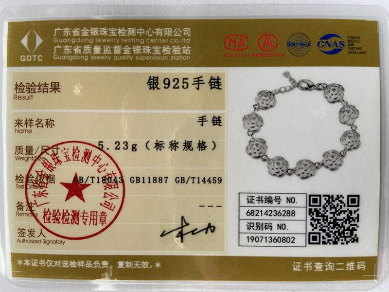 925 Sterling Silver Romantic Rose Bracelet Fashionable Wedding Jewelry