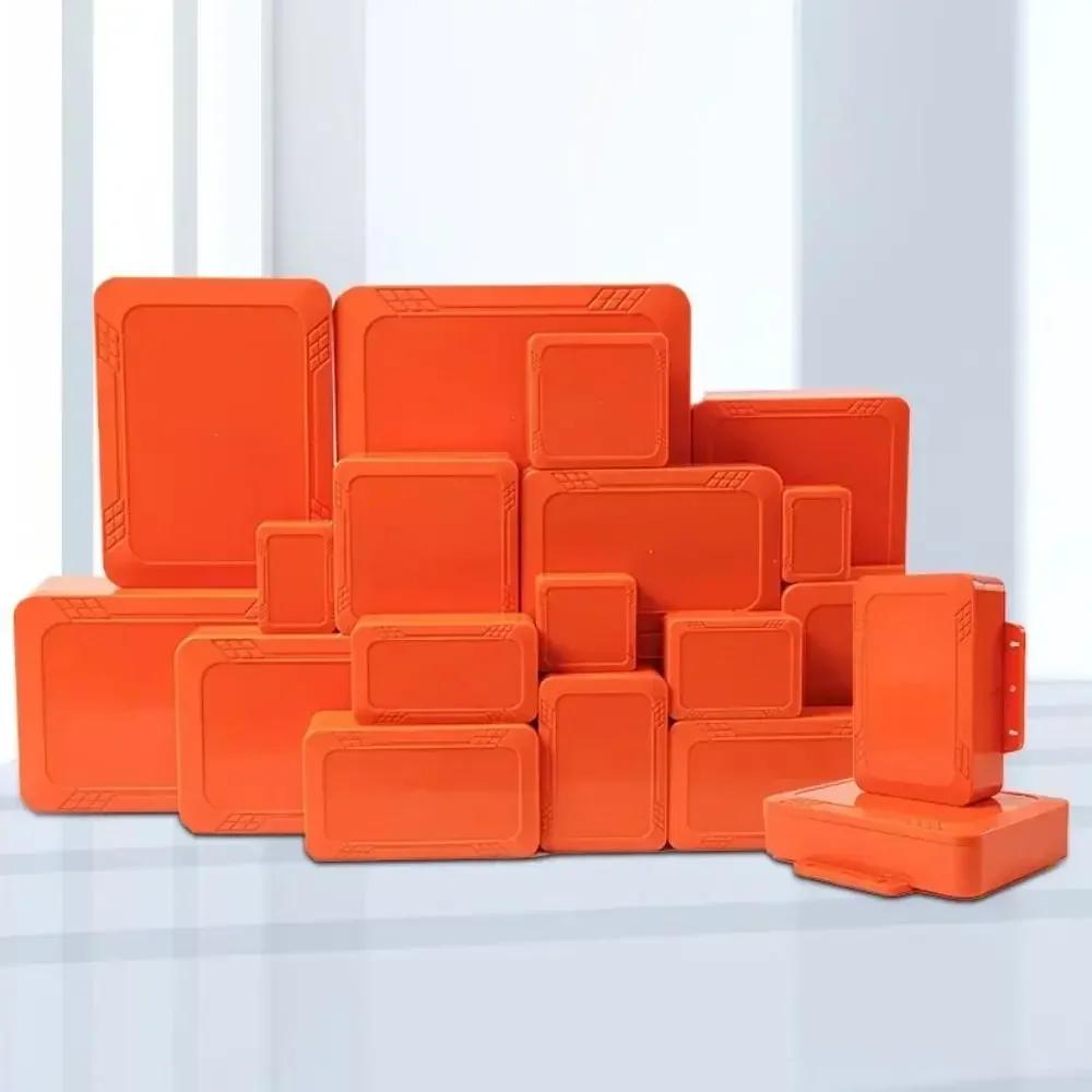 IP67 Waterproof Enclosure Junction Housing Box ABS Plastic Orange Color Electronic Project Case Instrument Box Outdoor Indoor