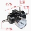 Fuel Pressure Regulator, Aluminum Alloy Universal Adjustable FPR Fuel Pressure Regulator with Pressure Gauge Hose 0-140psi Adjustable