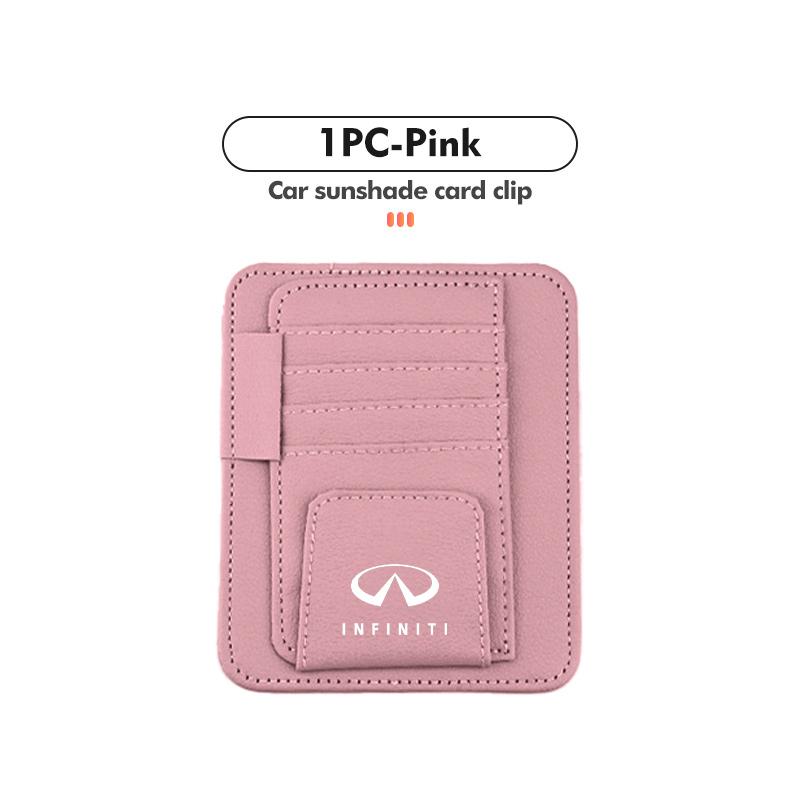 Car Sun Visor Organizer Multi-Pocket Card Glasses Storage Holder Car Accessories for Infiniti Q50 G37 QX70 FX35 Q60 Q30 QX60 JX UU555