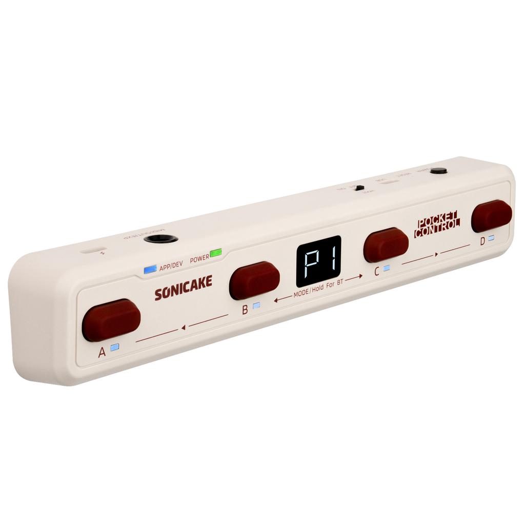 SONICAKE Pocket Control Портативный беспроводной MIDI-контроллер 4 программируемых футсвитча, USB-хост, Встроенный перезаряжаемый аккумулятор