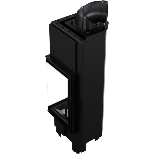 Стальной камин KRATKI MBN левый 10 кВт Ø 200 самозакрывающаяся дверца