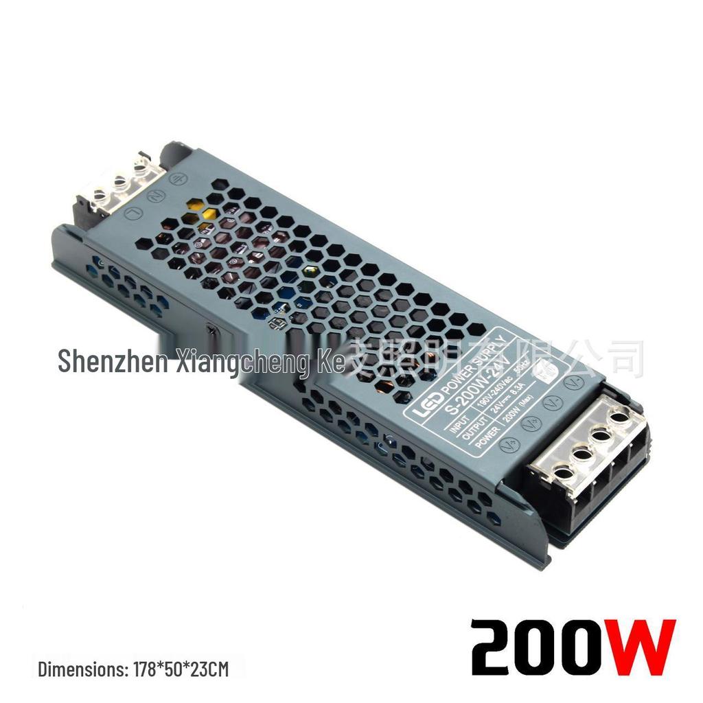 Ultra-Thin Black King Kong LED Transformer: 220V-12V/24V Power Supply for Low Voltage LED Strip