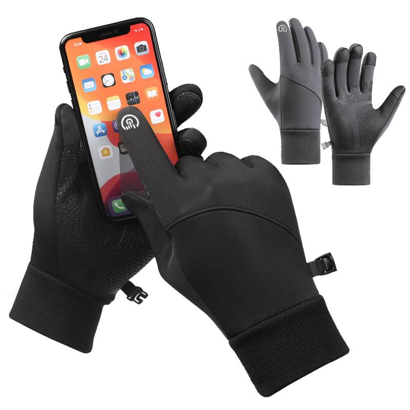 Winter Warm Cycling Gloves Waterproof Thermal Glove Non-slip Touchscreen Fleece Gloves Motorcycle Gloves Snowboard Ski Mitten