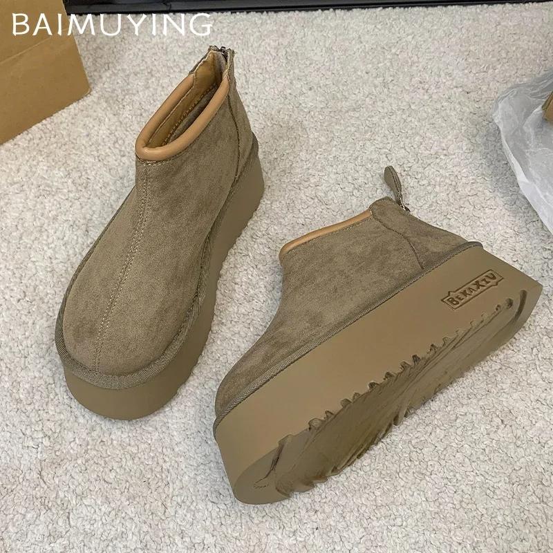 Леопардовая платформа женские зимние ботильоны замшевые дизайнерские туфли на плоской подошве повседневная женская обувь 2025 тренд прогулочный готический бренд зимние ботинки женские