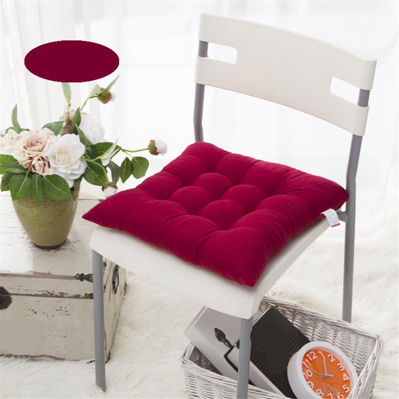 Утолщенная однотонная подушка для стульев в офисе, мягкая подушка для компьютерного сиденья, татами, подушки для квадратных стульев в гостиной, коврики