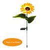 1/3Head LED Solar Sunflower Outdoor Lawn Light IP65 Waterproof Pathway Yard Wedding Holiday Garden Decoration Solar Flowers Lamp