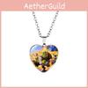 Очаровательное ожерелье-подвеска в форме сердца с драгоценным камнем «Время Шрека» для уникального стиля с красочными вариантами
