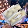 Новая корейская заколка для волос с жемчугом для женщин и девочек, заколка для волос с геометрическим рисунком, заколки с плетеным жемчугом, боковой зажим, головные уборы, модные аксессуары для волос