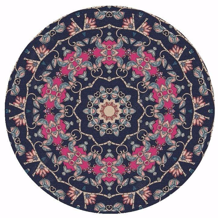 Американский богемный круглый ковер гостиная диван журнальный столик кабинет спальня прикроватный коврик подвесная корзина кресло-качалка коврик