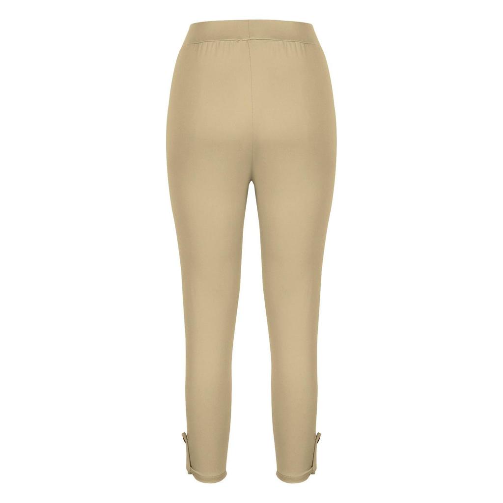 Женские летние эластичные капри с высокой талией на шнуровке, повседневные облегающие широкие брюки-капри