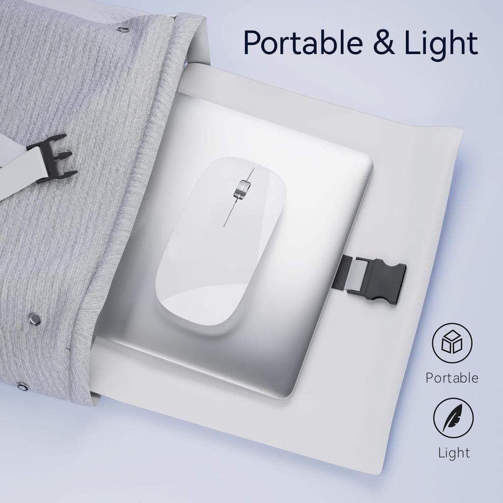 AmeToNana AmeNana Wireless Mouse, Bluetooth Mouse, MouseMaster, Silent Mouse, Slim 65g, Rechargeable, Energy-Efficient, High Precision, Compatible