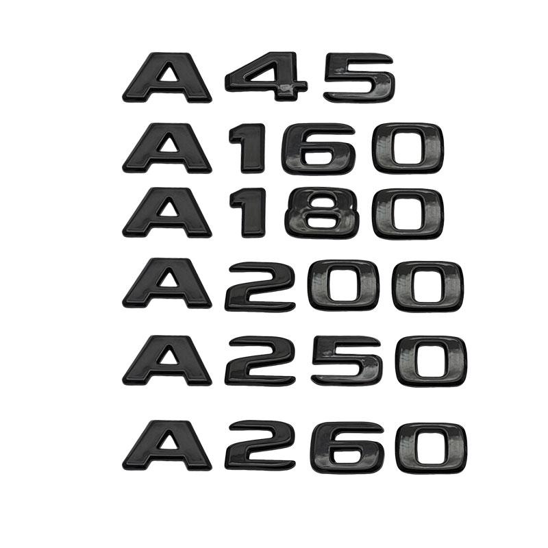 AAZD1 3D ABS Черный Хром Буквы на Автомобиль Для A35 A45 A160 A180 A200 A220 A250 Эмблема Логотип Значок Наклейка на Задний Багажник Аксессуары
