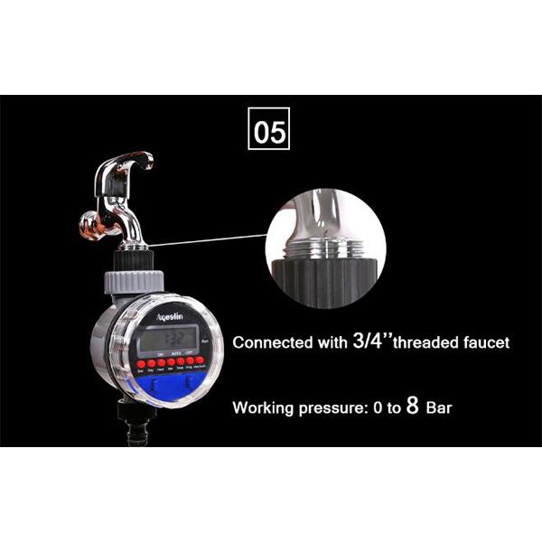 Автоматический таймер полива с ЖК-дисплеем, электронный домашний садовый шаровой клапан, таймер воды для контроллера полива сада