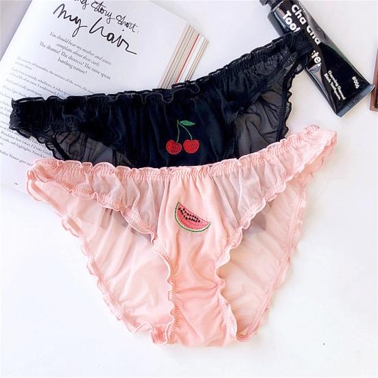 Женские трусы, модные однотонные сексуальные женские трусы с низкой талией, трусы с арбузным узором, женские трусики для дома