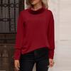 Fashion Long Sleeve Turtleneck Sweater Casual Cashmere Knitwear Pullover Casual Solid Color Soft Warm Jumpers Tops 28971