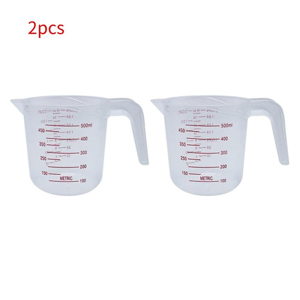 500ML Measuring Cup Easuring Cup Plastic Jug Plastic Tip Mouth Jug Pour Spout Transparent Handle For Baking Kitchen Tool