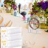 5pcs Clear Acrylic Wedding Table Number Sign with Square Bracket Arched Design for Banquet Reception Party Restaurant Events