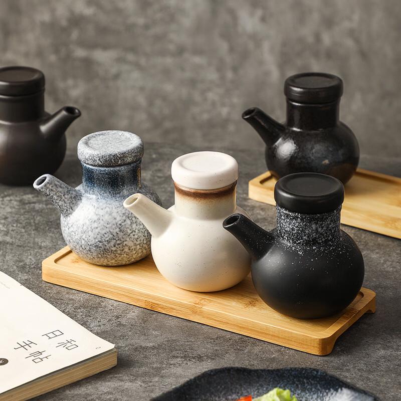 ZISIZ Ceramic Soy Sauce & Vinegar Dispenser Set