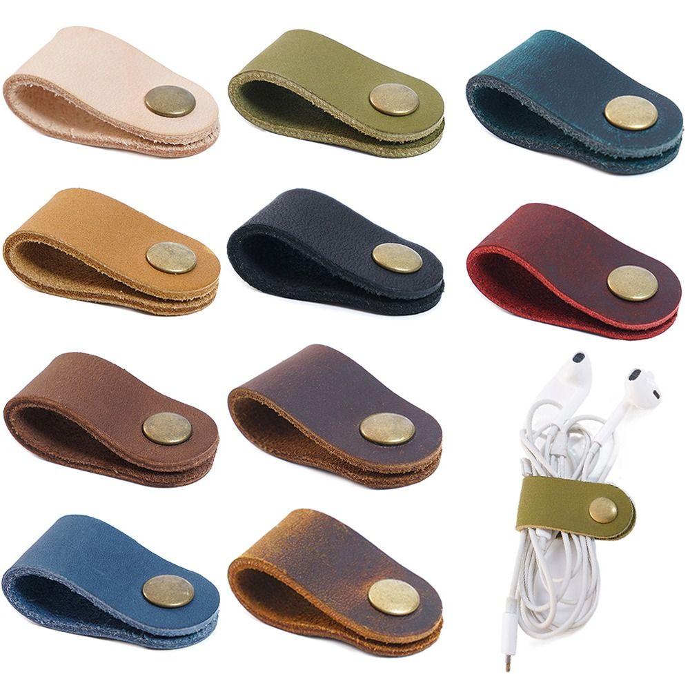 Mini Cable Winder Leather Winder Tie Cartoon Cord Organizer Desktop Storage